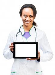 Doctor Holding A Tablet
