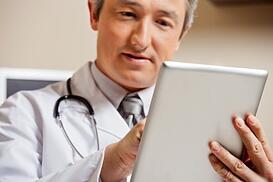 Doctor using a tablet