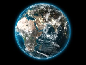 3D The Earth displaying the African continent (Collage images from www.nasa.gov)-1