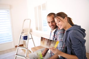 couple doing home improvement