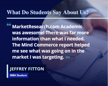 Academic Market Research Subscription Testimonial