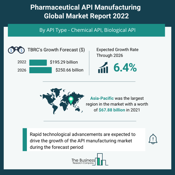 Pharmaceutical API Manufacturing Market Report 2022 Infographic
