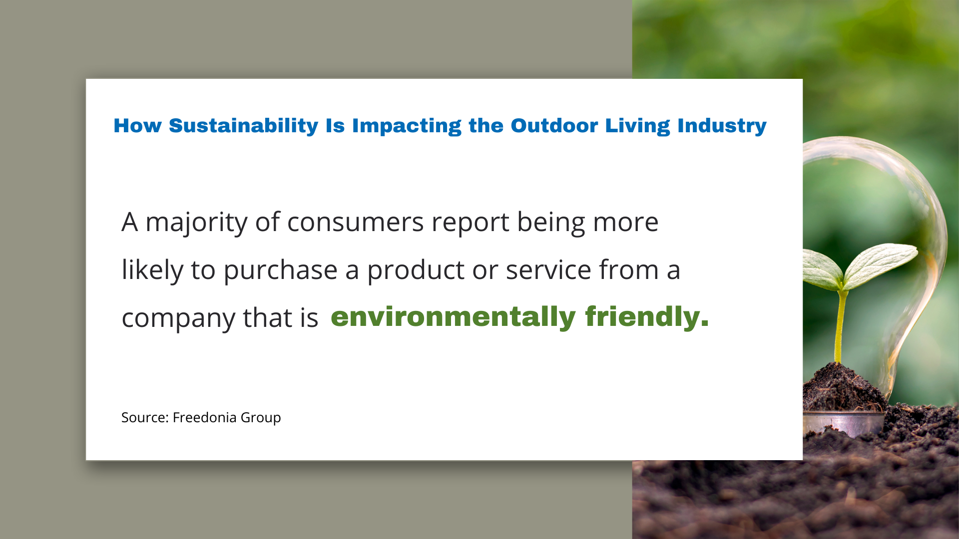 Sustainability in the Outdoor Living Industry
