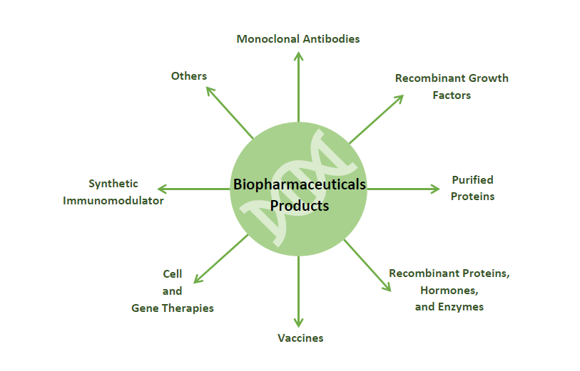 Types of Biopharmaceutical Products Graphic