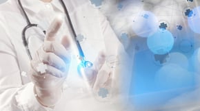 Medicine doctor hand working with modern computer interface as medical network concept