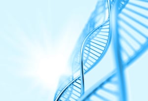 a dna in medical colour background